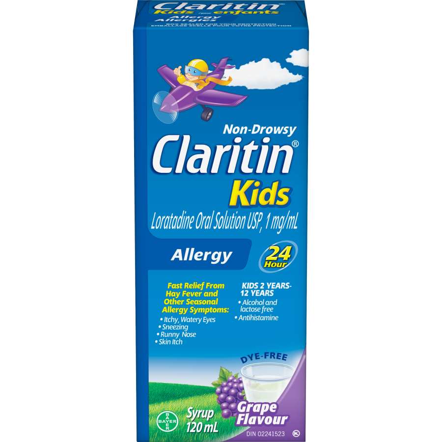Claritin Kids Non-Drowsy Allergy Syrup Grape Flavor